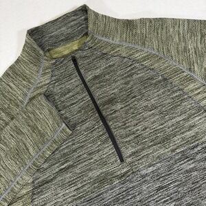 Lululemon Shirt Men Large Gray Metal Vent Tech 1/4 Zip Performance Training